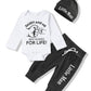 Tuemos Newborn Baby Boy Clothes Aint No Mama Like The One I Got Letter Print Romper +Pants+Hat 3Pc Infant Baby Boy Outfits