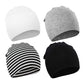 Dreshow Bqubo 4 Pieces Baby Beanie Newborn Toddler Soft Cute Knit Hat Hospital Hats For Baby Boys Infant Cap Beanies