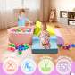 Auksay Baby Climbing Blocks, Soft Play Set for Crawling Baby 6-12 Months, Anti-Slip Particles Bottom & hook and loop Connectors,