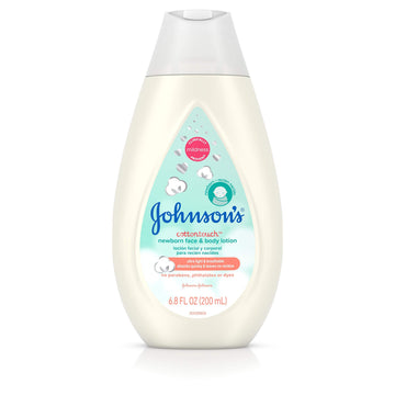 Johnson'S Cotton Touch Newborn Baby Face And Body Lotion, Made With Real Cotton, 6.8 Fl. Oz