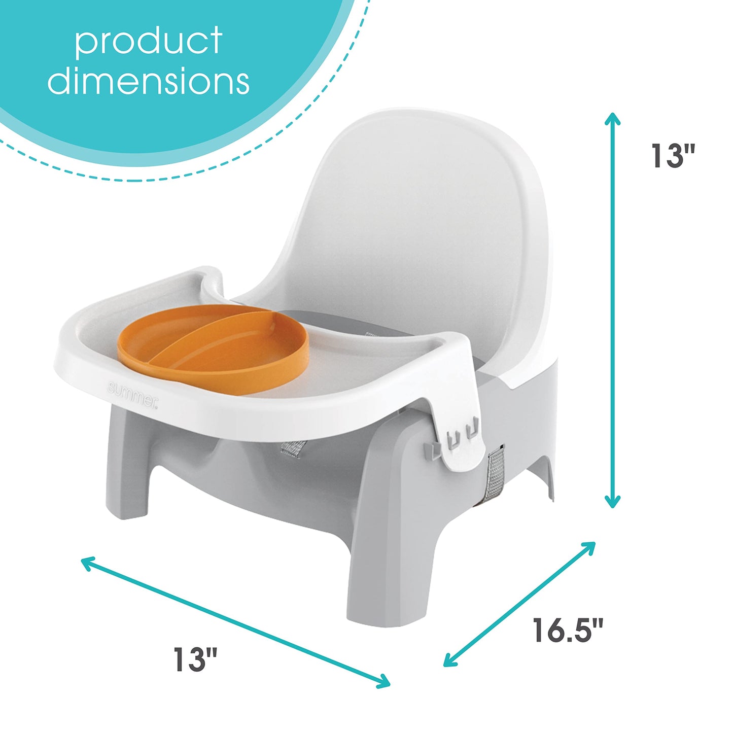 Ingenuity Deluxe Learn-to-Dine Feeding Seat - Infant and Toddler Feeding Chair and Booster Seat with Tray and 2 Snap-in Plates