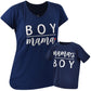 Boy Mama Matching Mommy And Me Outfits Mom Daughter Shirts Mothers Day Outfits Mama Mini Clothing (Womens M, Blue)