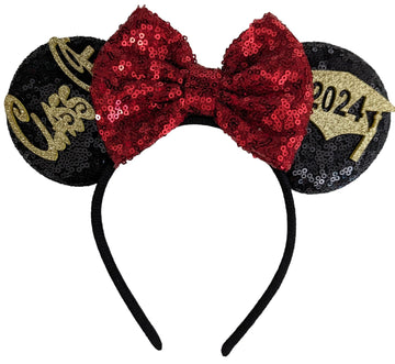 Clgift Rose Gold Minnie Ears, Graduation Minnie, Silver Gold Blue Minnie Ears, Rainbow Sparkle Mouse Ears,Classic Red Sequin Min