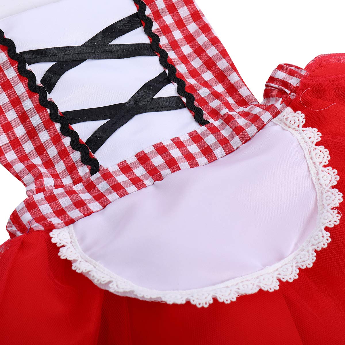 Fymnsi Baby Girls Halloween Deluxe Little Red Riding Hood Costume Cape Cloak Outfits Storybook Fairy Tale Costume 3-6 Months