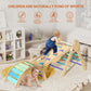 Pikler Triangle Set With Cushion, Toddler Climbing Toys Indoor, Baby Climbing Gym, Climbing Toys For Toddlers 1-3 Inside, Montes