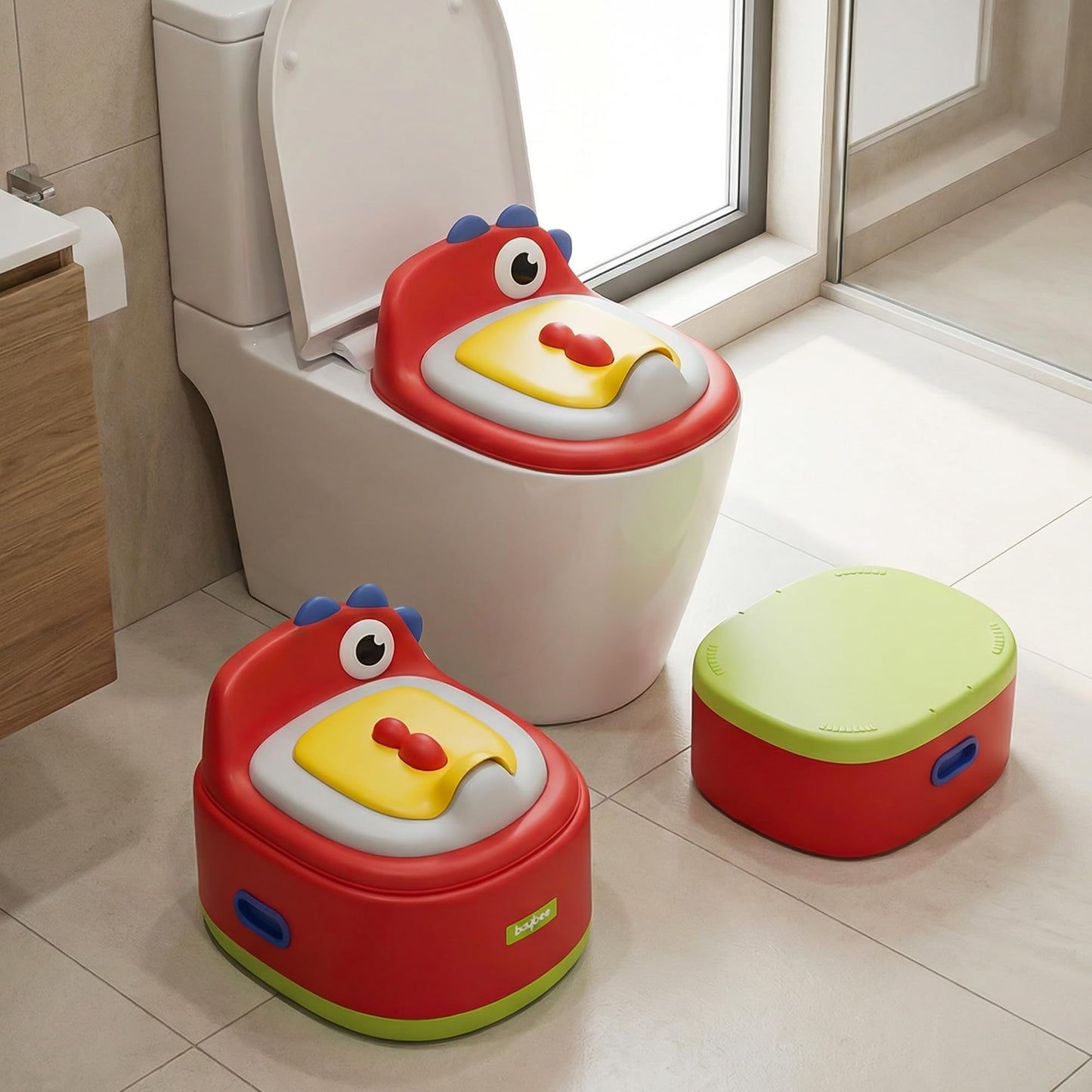 Baybee 3 In 1 Baby Potty Seat For Kids 25 Years | Portable Toilet Seat With Step Stool & Anti Slip Base | Baby Potty Training S
