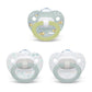 NUK Orthodontic Pacifier Value Pack, Girl, 0-6 Months (Pack of 3)