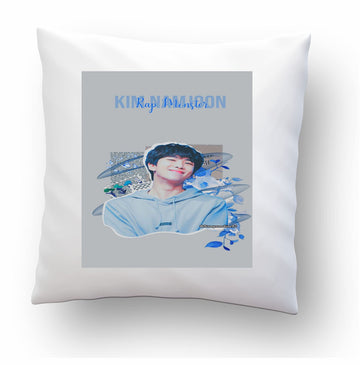 CRAFT MANIACS BTS Star Pastel Blue 1 Fan Art 16*16 INCHES Pillow with Filler | Officially Licensed BTS Merch