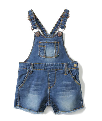 Kidscool Space Baby Boy Girl Jean Shorts,Toddler Denim Cute Summer Shortalls,Blue,18-24 Months