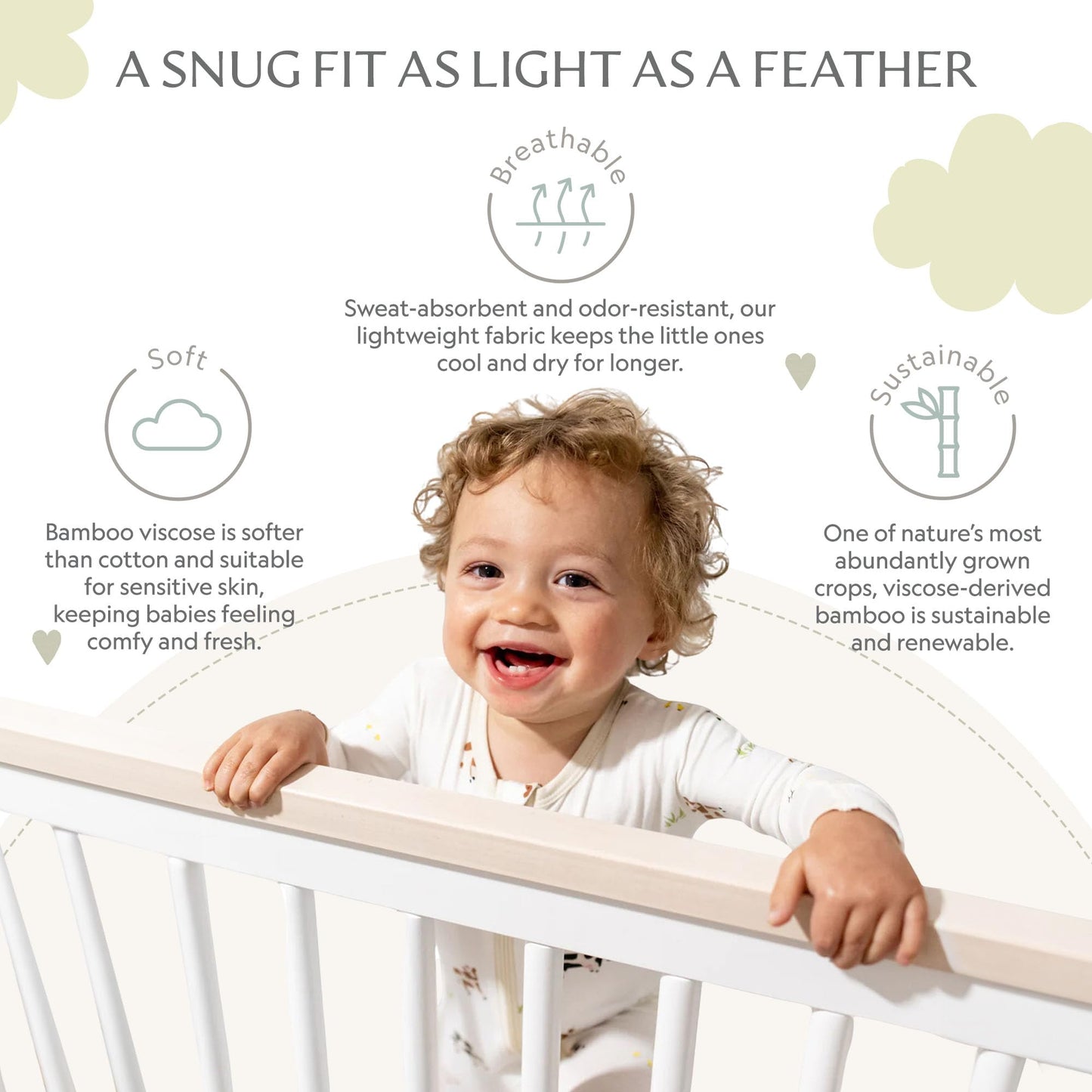 Soft Bamboo Viscose Footies, 2-Way Zipper, Unisex, 9-12 Months, Cow, 95% Viscose Made From Bamboo, 5% Spandex - Imported