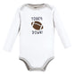 Hudson Baby Baby Girls Long-Sleeve Bodysuits Hudson Unisex Cotton Long Sleeve Bodysuits Football Buddy 6 9 Months, Football Budd