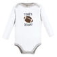 Hudson Baby Baby Girls Long-Sleeve Bodysuits Hudson Unisex Cotton Long Sleeve Bodysuits Football Buddy 0 3 Months, Football Budd