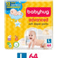 Babyhug Baby Diapers Pants Large 64S Pack  Advanced Soft Diapers Pants(Pack Of L64) (914 Kg)