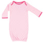 Luvable Friends Unisex Baby Cotton Gowns, Pink Floral, Preemie-Newborn