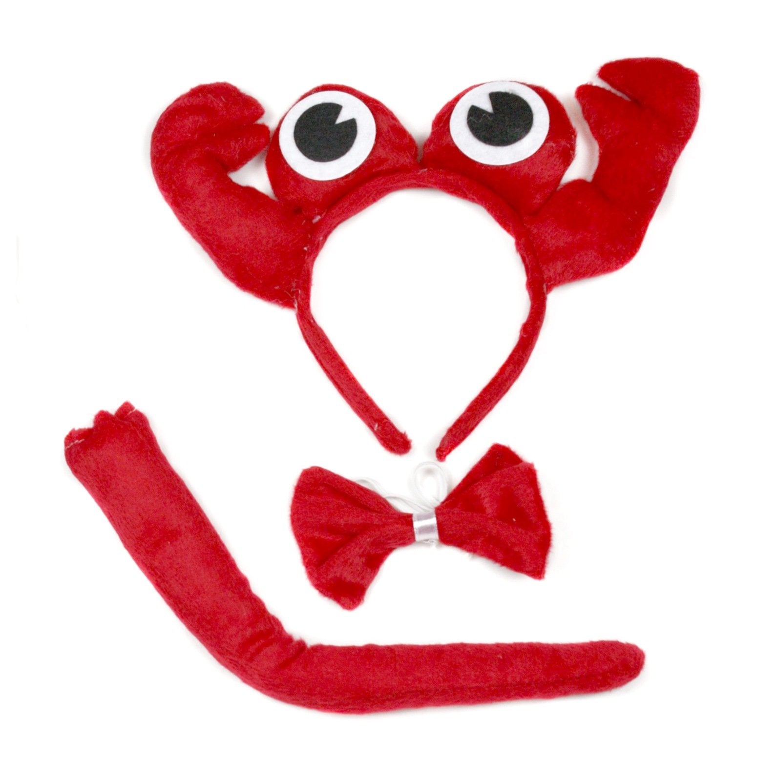 Petitebella Red Crab Headband Bowtie Tail 3Pc Costume (Red, One Size)
