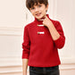 Makkrom Toddler Sweater Baby Boy Girl Turtleneck Cable Knit Sweaters Long Sleeve Christmas Outwear Spring Fall Winter Red