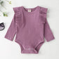 Fullfamous Infant Baby Girl Clothes Outfits,Fall Winter Onesie And Pant Set 3-6 Months Purple