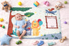 Growth Keepsake Baby Blanket 51 * 43 Inch Jungle Theme Monthly Age Marker Blanket Cute Animal Party Printed Background Washable 