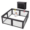 Foldable Baby Playpen, Shape & Size Adjustable Playpen for Toddler, 59x71 Large Play Pens Safety Mesh Foldable Playard for Babie