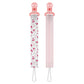 Dr. Browns Pacifier Clips, Universal Fit Fabric Strap for Pacifiers, Flowers and Stripes, BPA-Free, 0-18 Months, 2-Pack
