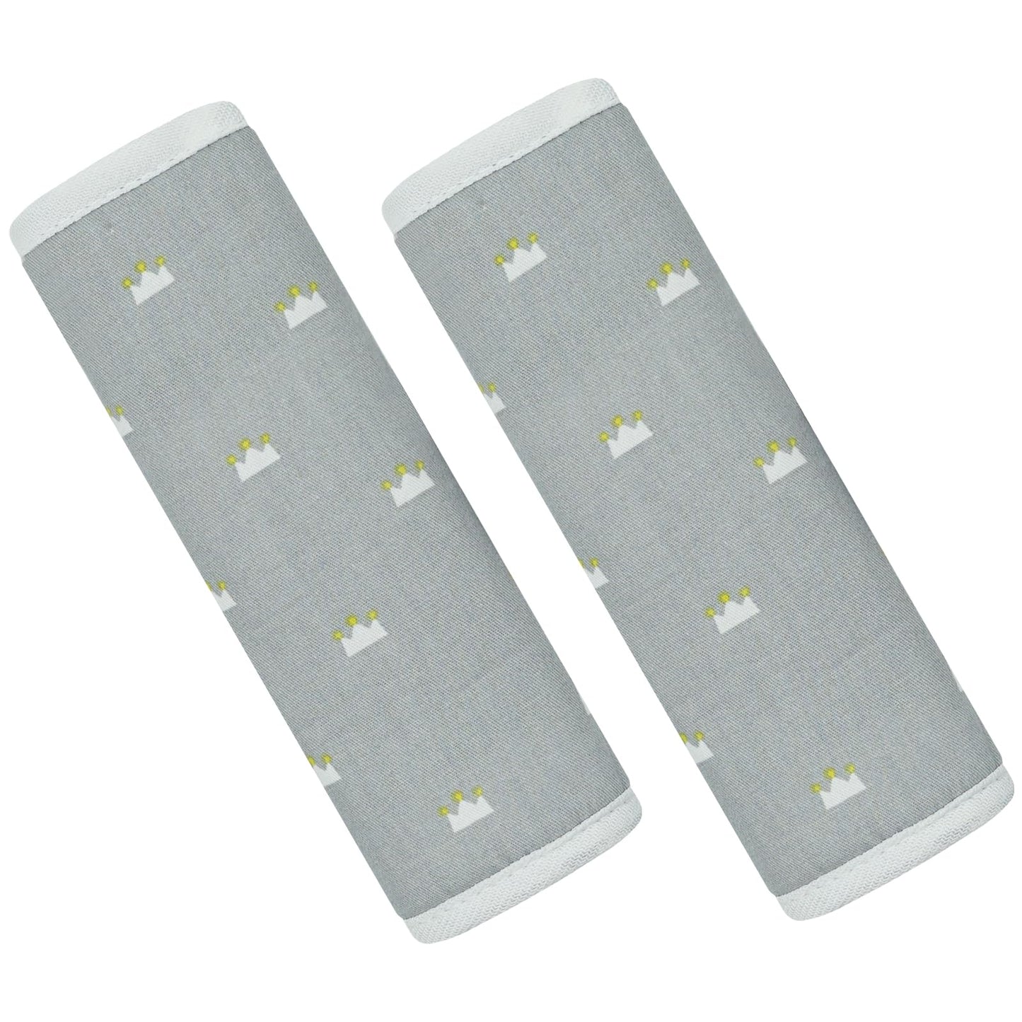 Cuxfls Baby Strap Cover For Children, 2 Pcs Infant Car Seat Belt Cover Pad, Neck Pad Protector For Kids Newborn Toddlers (Grey C
