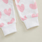 Kupretty Toddler Baby Girl Valentines Day Outfits Heart Waffle Knit Sweatshirts And Pants Set Fall Winter Spring Clothes (Baby P