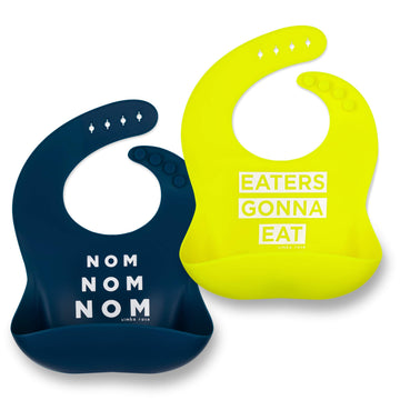 Simka Rose Silicone Bibs for Babies & Toddlers Soft Silicone Baby Bib for Girls&Boys Adjustable Silicone Baby Bibs with Pouch