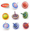 Wood Spinning Tops, Multicolored Painted Kids Novelty Wooden Gyroscopes, Fun Flip Tops, Assorted Standard Tops, Kindergarten Edu