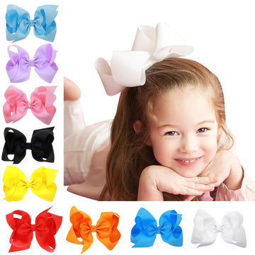 Ld Dress 6' Hair Bows Tiny Boutique Alligator Hairpins Gifts Accessories (9 Color)