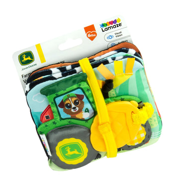 Lamaze John Deere Farm to Table Journey Soft Baby Book - High Contrast Sensory Toys for Early Development - Sensory Tummy Time T