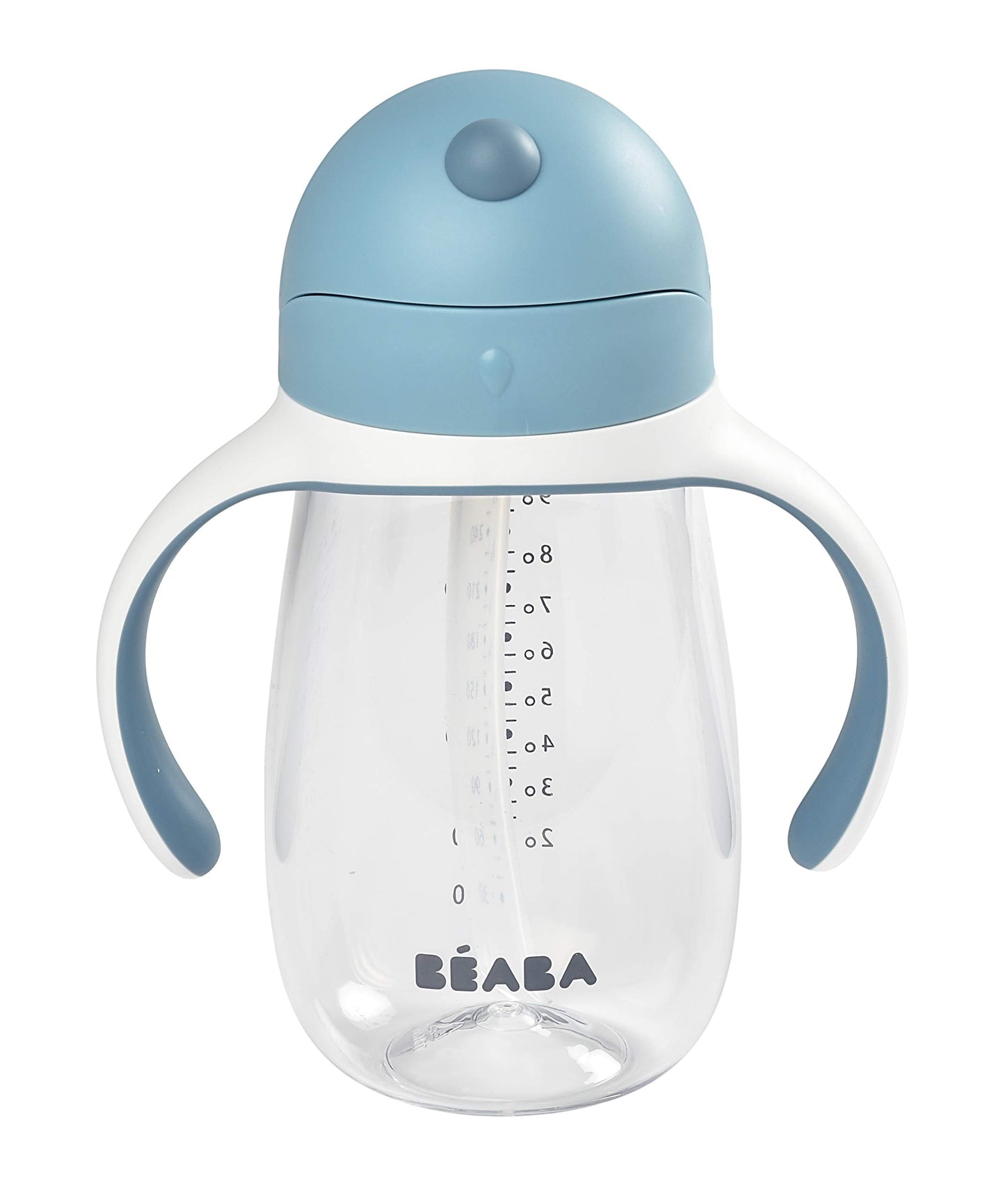 Beaba Straw Sippy Cup, Toddler Baby Straw Cup With Removable Handles, Leak And Spill Proof, Bpa Phthalate Free, 8+ Months, 10 Oz