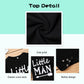 Tuemos Newborn Baby Boy Girl Clothes Little Man Long Sleeve Romper,Plaid Pants + Cute Hats 3Pcs Outfit Set(0-3 Months)
