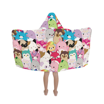 Franco Squishmallows Kids Bath/Pool/Beach Soft Cotton Terry Hooded Towel Wrap, 24 In X 50 In