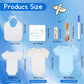 Bouboni 60 Pcs Diy Baby Bibs Bodysuit Set Baby Shower Game 6 White Baby Bibs 6 Multicolor Newborn Bodysuit 12 Fabric Markers 12