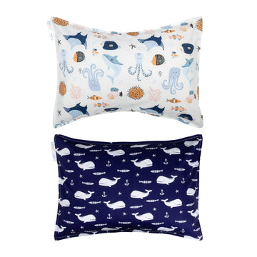 Alvababy Toddler Pillowcases, Fits 14X20 In Kids Pillow, 2 Pack Organic Cotton Baby Pillow Cover Envelope Kids Pillowcases For B