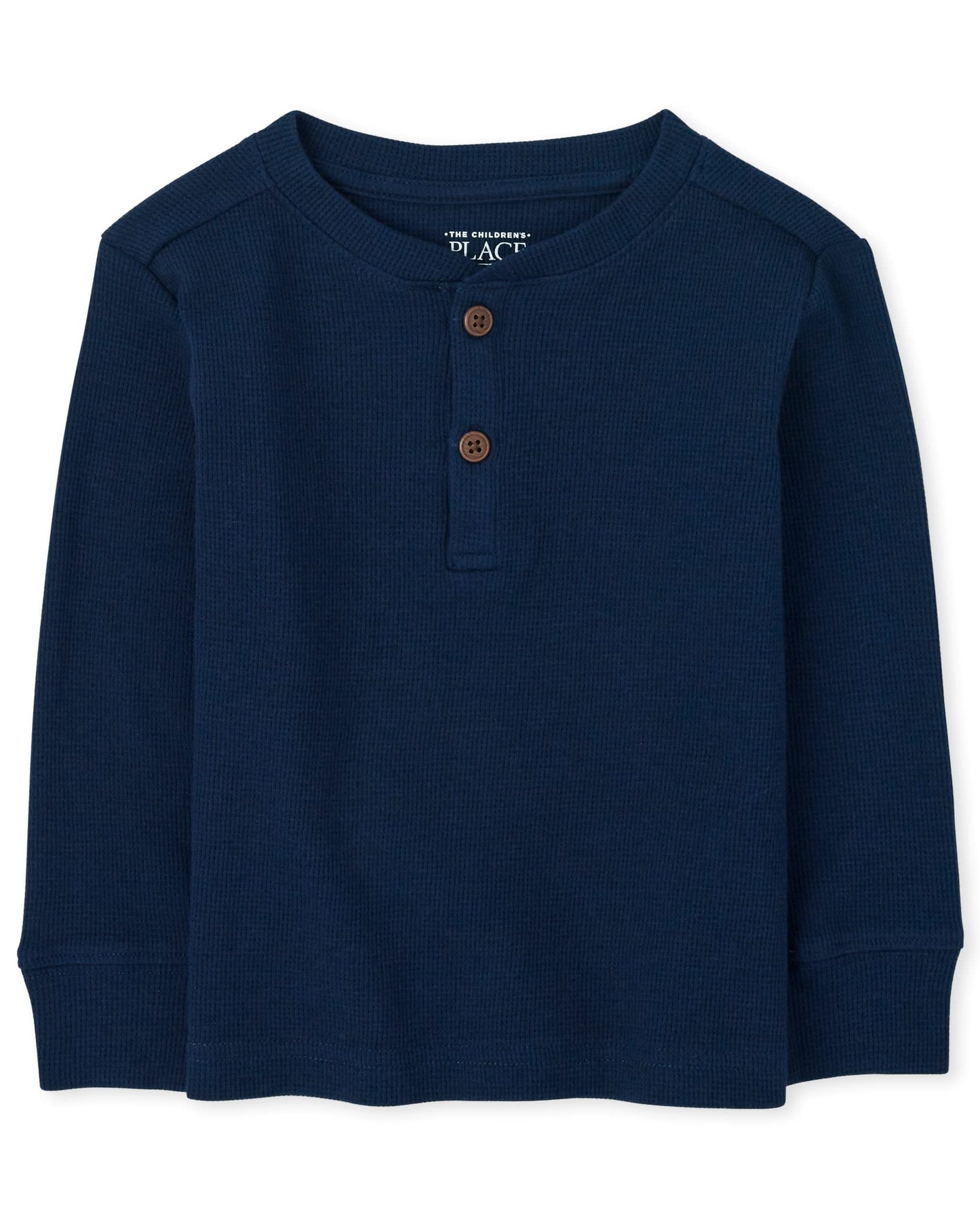 The Children'S Place Baby Boys And Toddler Boy Long Sleeve Thermal Henley Top Shirt, Tidal, 18-24 Months Us