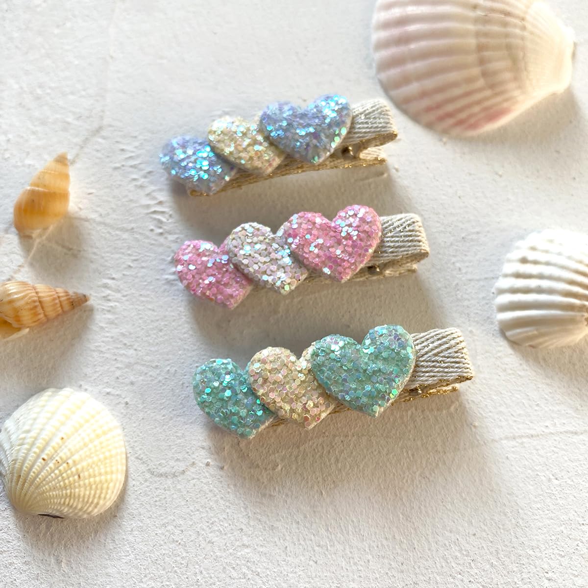 Glitter Mermaid Hair Clips For Girls, 10Pcs Non Slip Fully Lined Alligator Clips Hair Accessories For Baby Toddlers Kids Teens B
