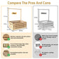 Fun-Plus Super Size Baby Shower Crate Closet, Baby Shower Basket With Handle Baby Storage Crate, Wooden Crate For Pregnancy New