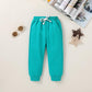 Happy Town Toddler Fall Outfits For Girl Boy Long Sleeve Hoodie Top And Long Sweatpants Set Toddler Sweatsuit (Solid Color-Lake
