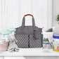 Diaper Bag Tote With Changing Station Upgrade Multi-Function Baby Bag With Adjustable Shoulder Strap Insulated Pockets (Gray)