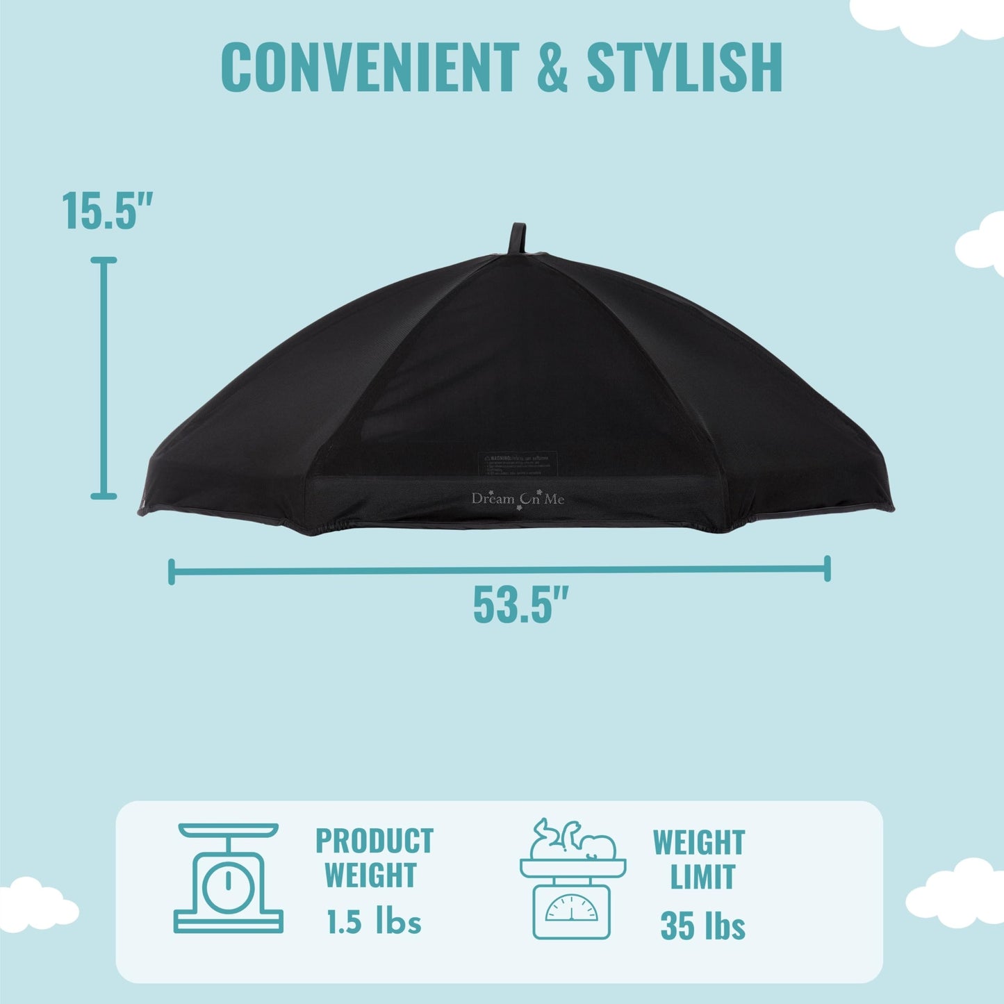 Dream On Me Onyx Canopy