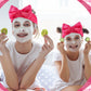 Sintuff 24 Pcs Sleepover Party Supplies For Girls 6 Spa Party Robes 6 Tote Bags 6 Headbands 6 Spa Masks(Size 12,Rose Red)
