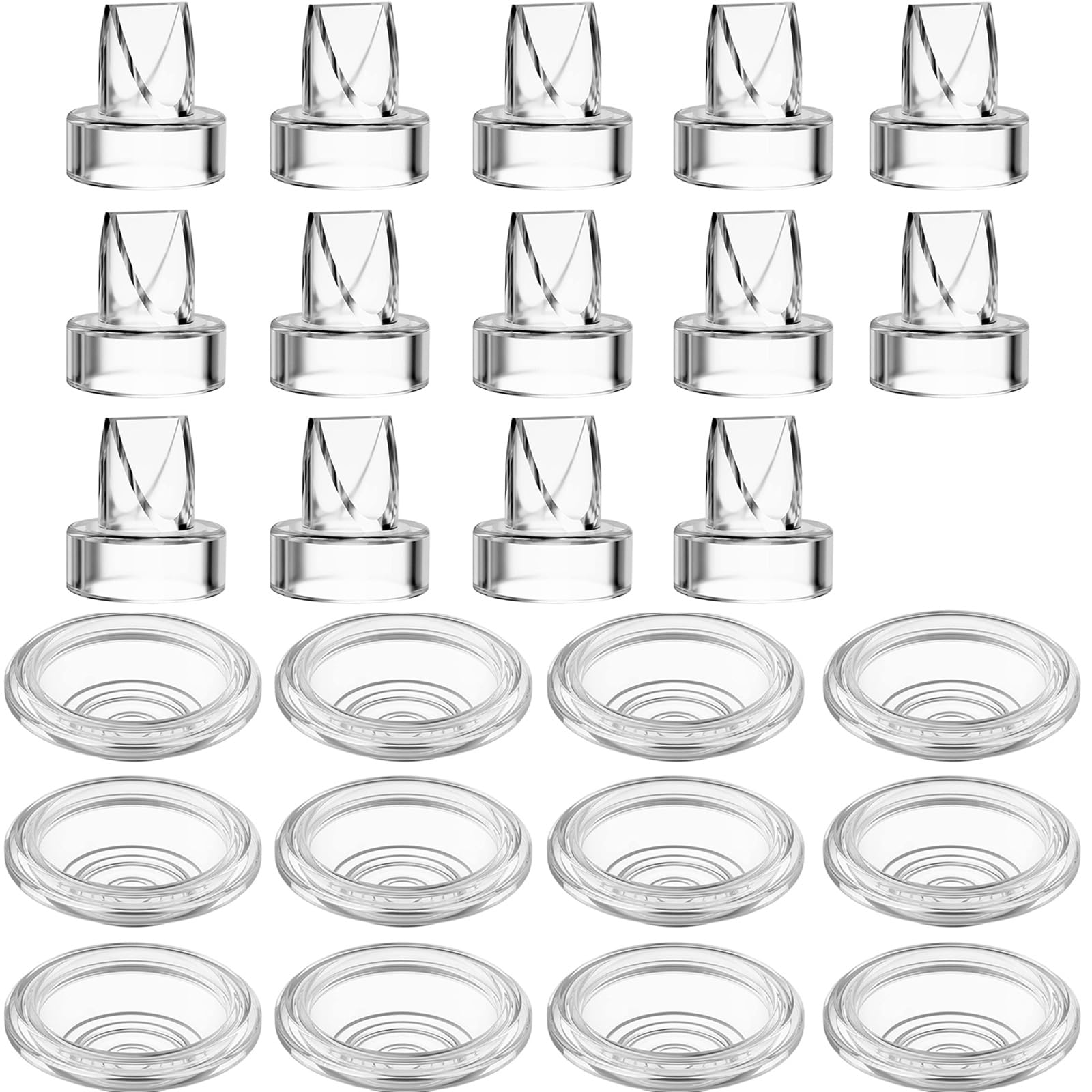 14 Pack Duckbill Valves & 12 Pack Silicone Diaphragm Compatible With Momcozy S9 Pro / S12 Pro/Momcozy S9 S12 Wearable Breast Pum