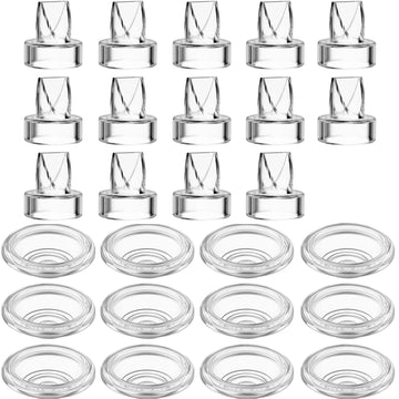 14 Pack Duckbill Valves & 12 Pack Silicone Diaphragm Compatible With Momcozy S9 Pro / S12 Pro/Momcozy S9 S12 Wearable Breast Pum