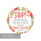 Canopy Street Stylish Floral Stop! Don'T Touch Baby Car Seat Sign/Modern Illustrated Baby Stroller Germ Tag