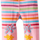 Jefferies Socks, Llc Baby-Girls Newborn Daisy Doodle Capri Tights, Aqua Wave, 6-12 Months