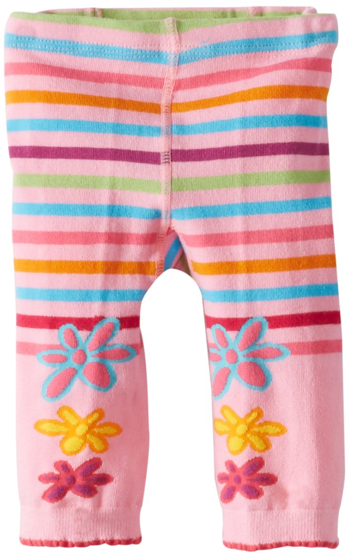 Jefferies Socks, Llc Baby-Girls Newborn Daisy Doodle Capri Tights, Aqua Wave, 6-12 Months