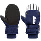 American Trends Toddler Snow Gloves Winter Kids Ski Glove Waterproof Mittens For Toddler Boys Girls Warm Mitten Navy Whale S(Fit
