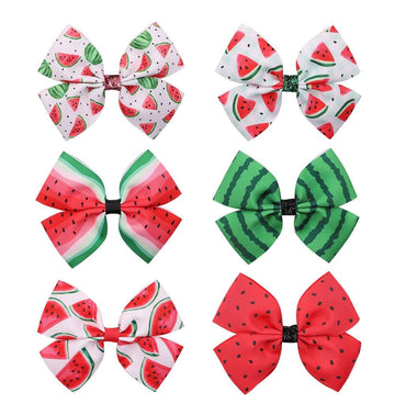 Watermelon Fruit Hair Accessories Watermelon Hairpin Baby Girls Hair Bow Clip Alligator Bow Hair Clip for Little Girls Kids Todd