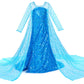 Luxury Princess Dress Costumes With Shining Long Cape Girls Birthday Party 7-8 Years